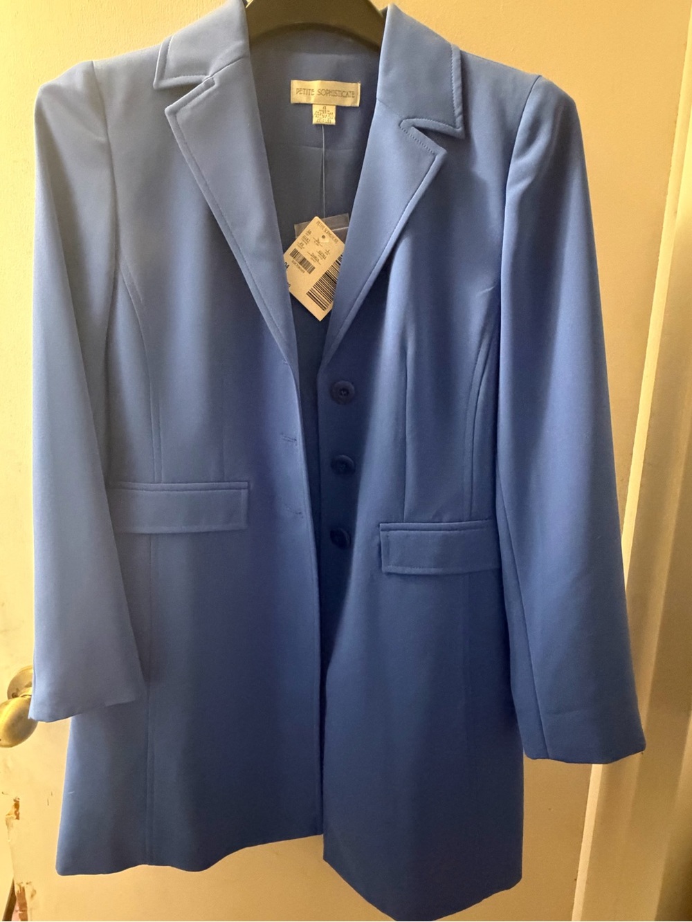 Petite Sophisticate Bright Blue Tailored Blazer